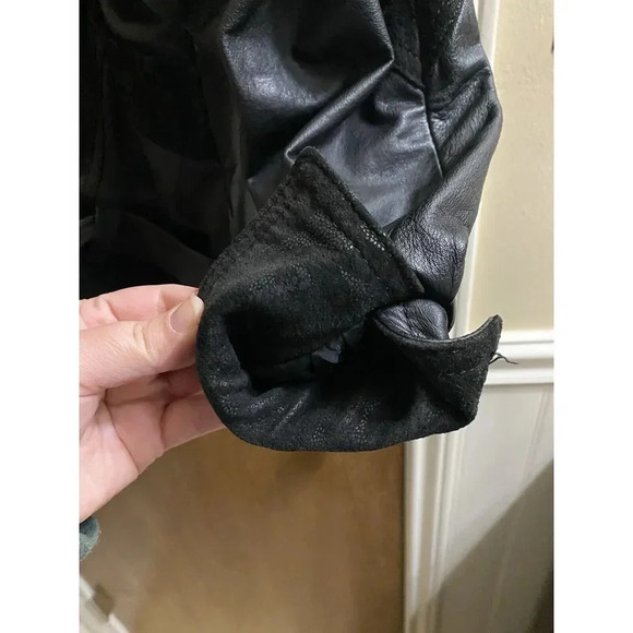 Winlit Women's Vintage Retro 80s 90s Black Leather Suede Jacket Designs Size P - Picture 7 of 16